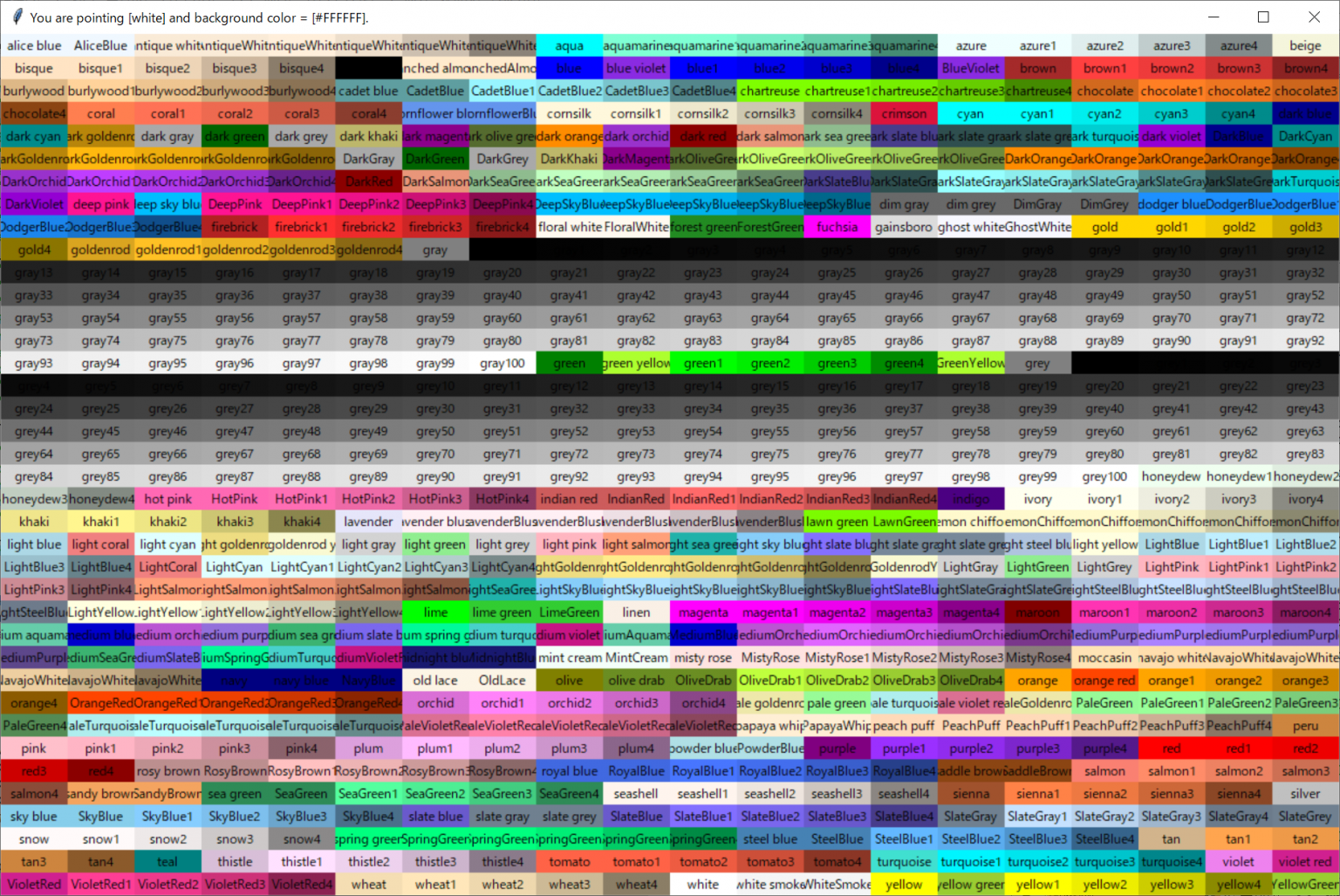 Python tkinter 事前定義の色について | 株式会社 石川設計 システム開発をとことん極めます!